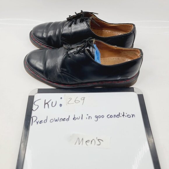 Dr. Martens Men\'s Black Red 1461 Stitch Leather Lace Up Oxford Shoes Size 10 main image 4